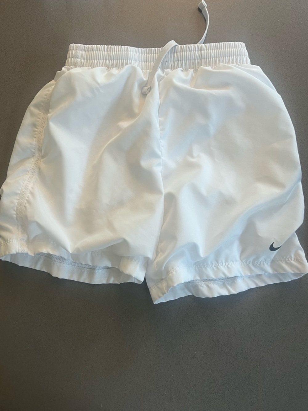 White Nike dri-fit athletic shorts